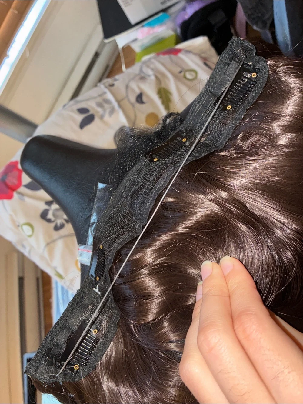 Natural Wavy Hairpiece in Chestnut Brown — Lightweight, Ready-to-Style - Picture 4 of 8